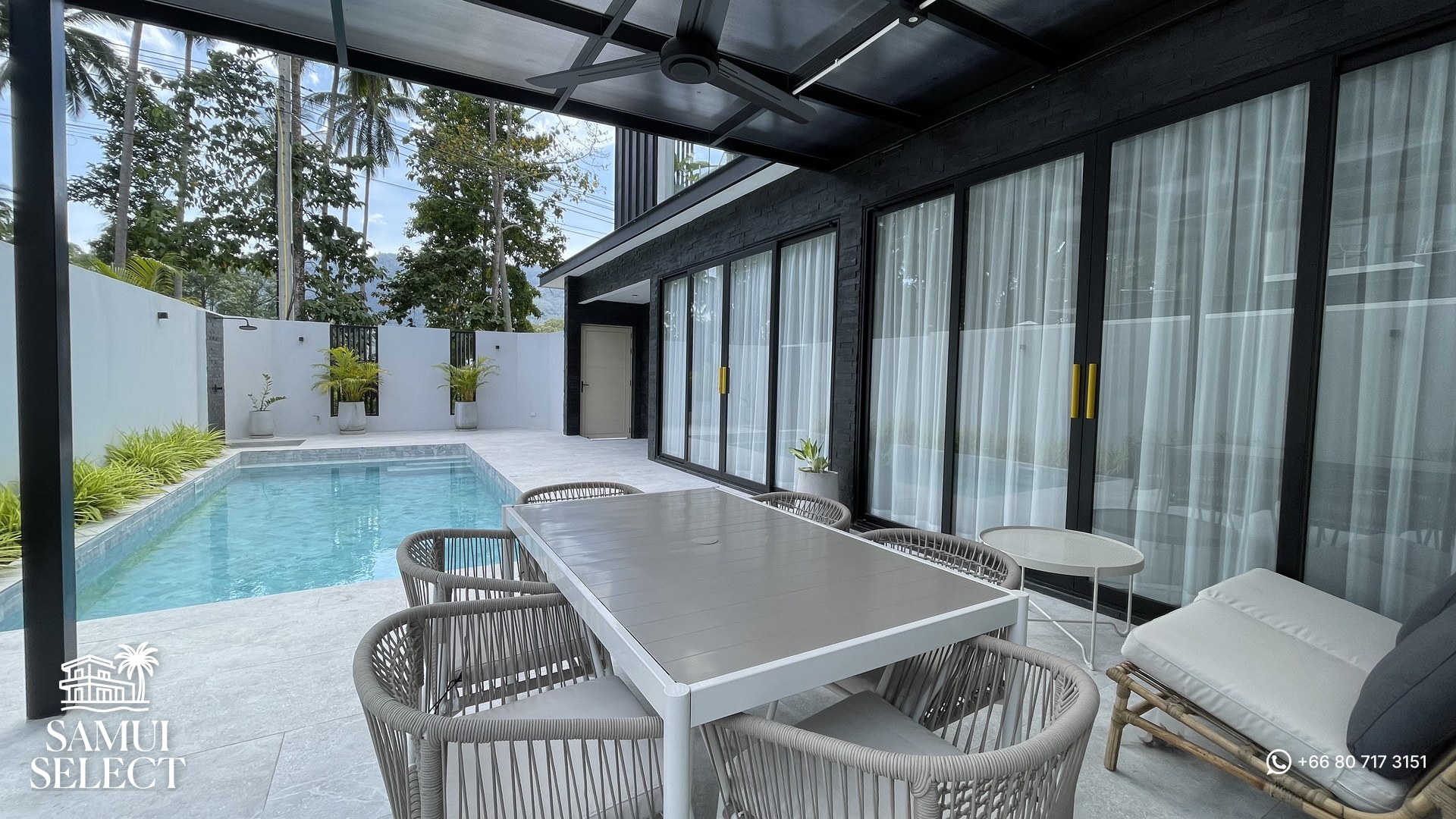 Pool and outdoor seating