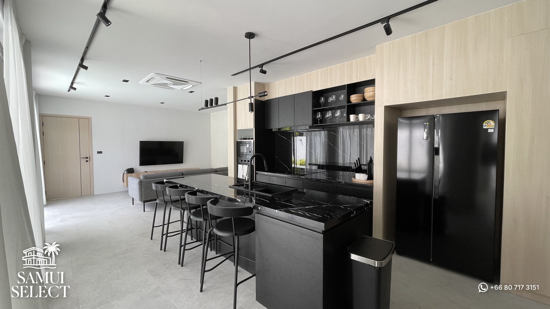 Open-plan living and kitchen