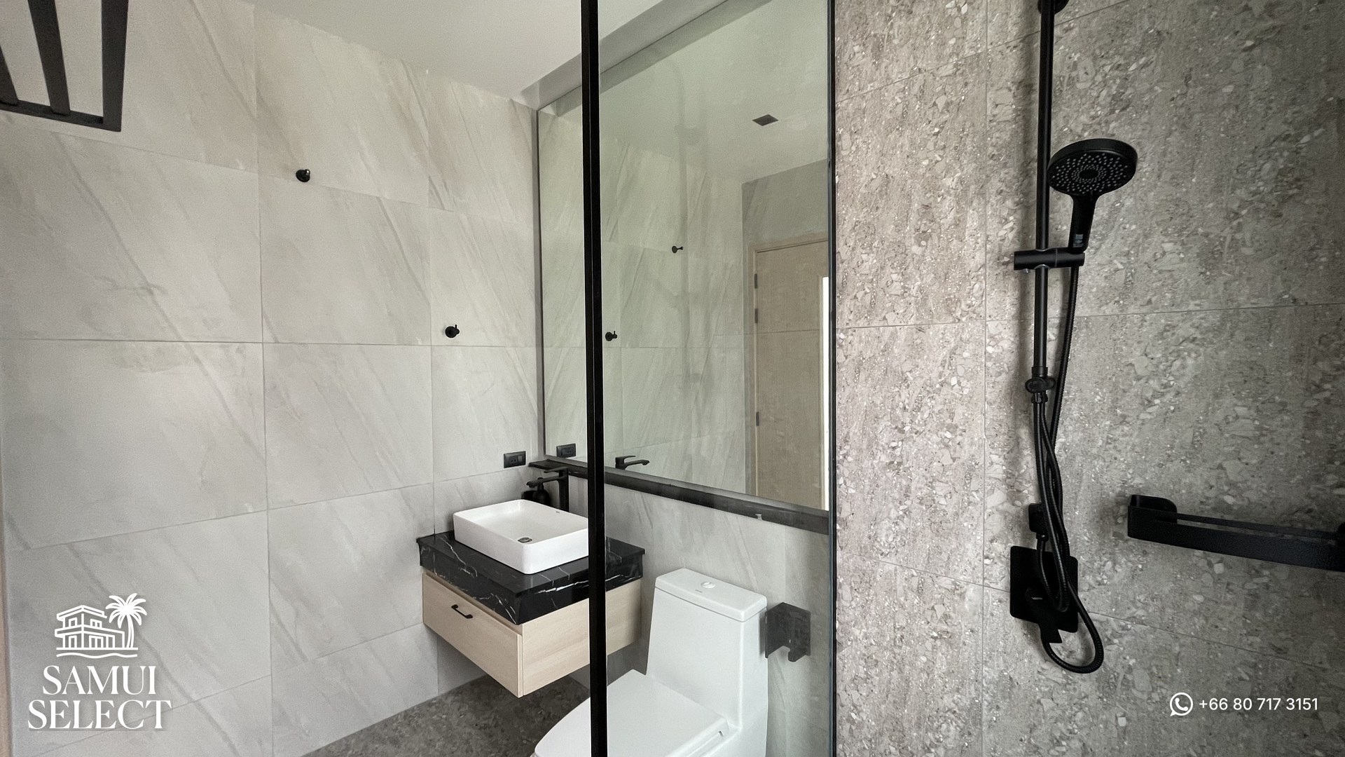 Bathroom with rain shower