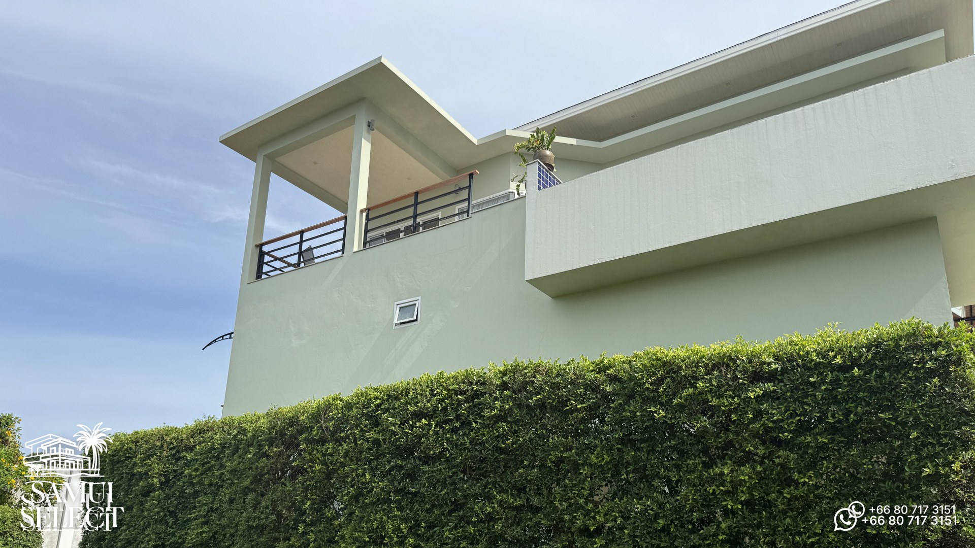 Villa exterior and garden