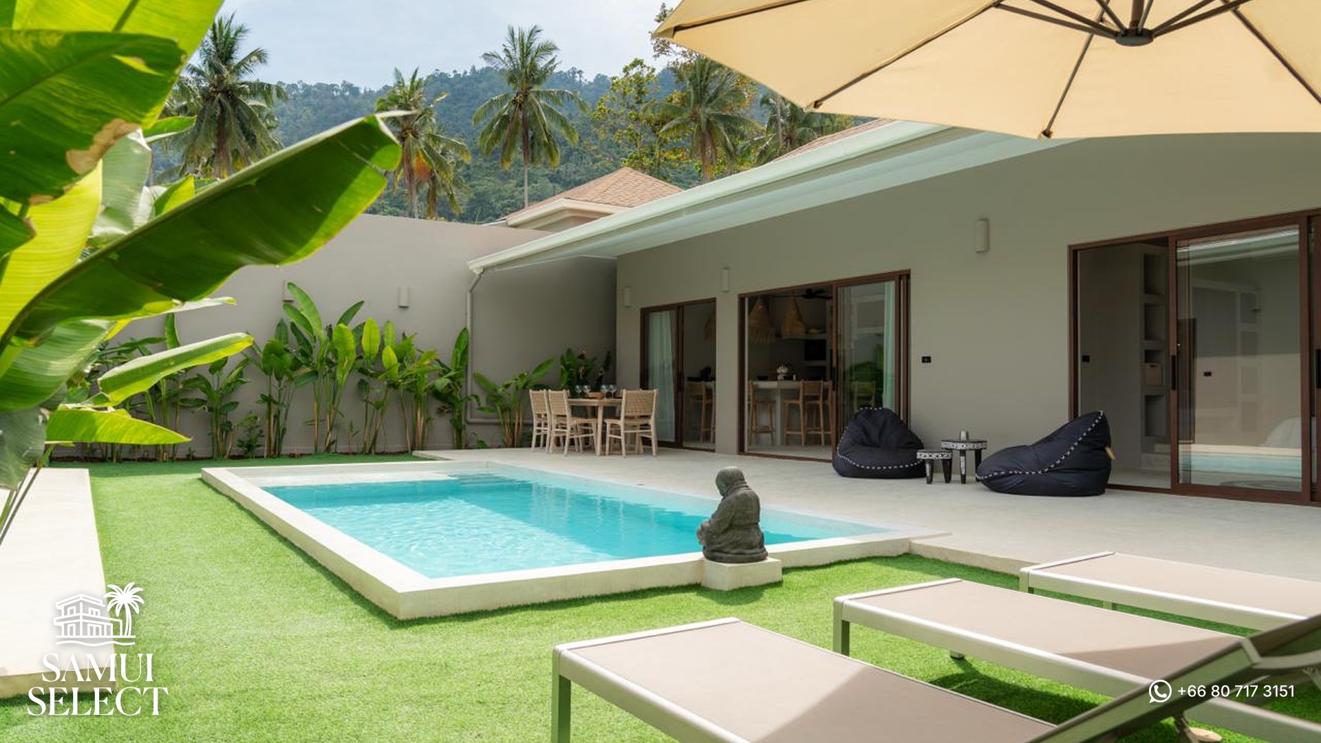 Bali-style 3-bedroom pool villa in Lamai, Koh Samui