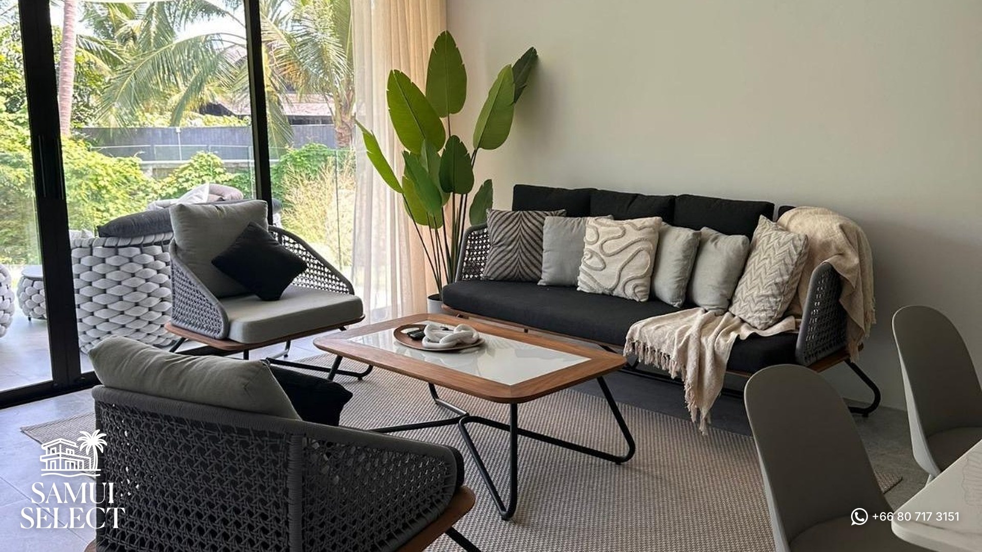 Bright living room opening to the terrace
