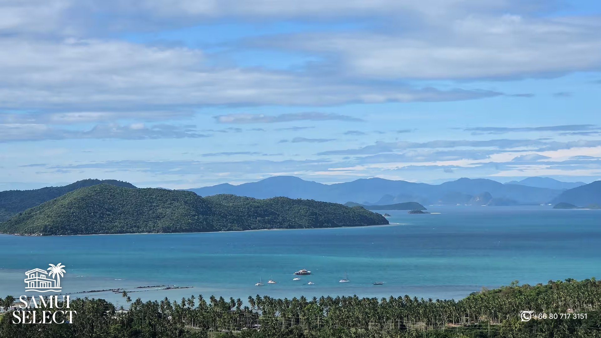 Panoramic view of the sea and islands