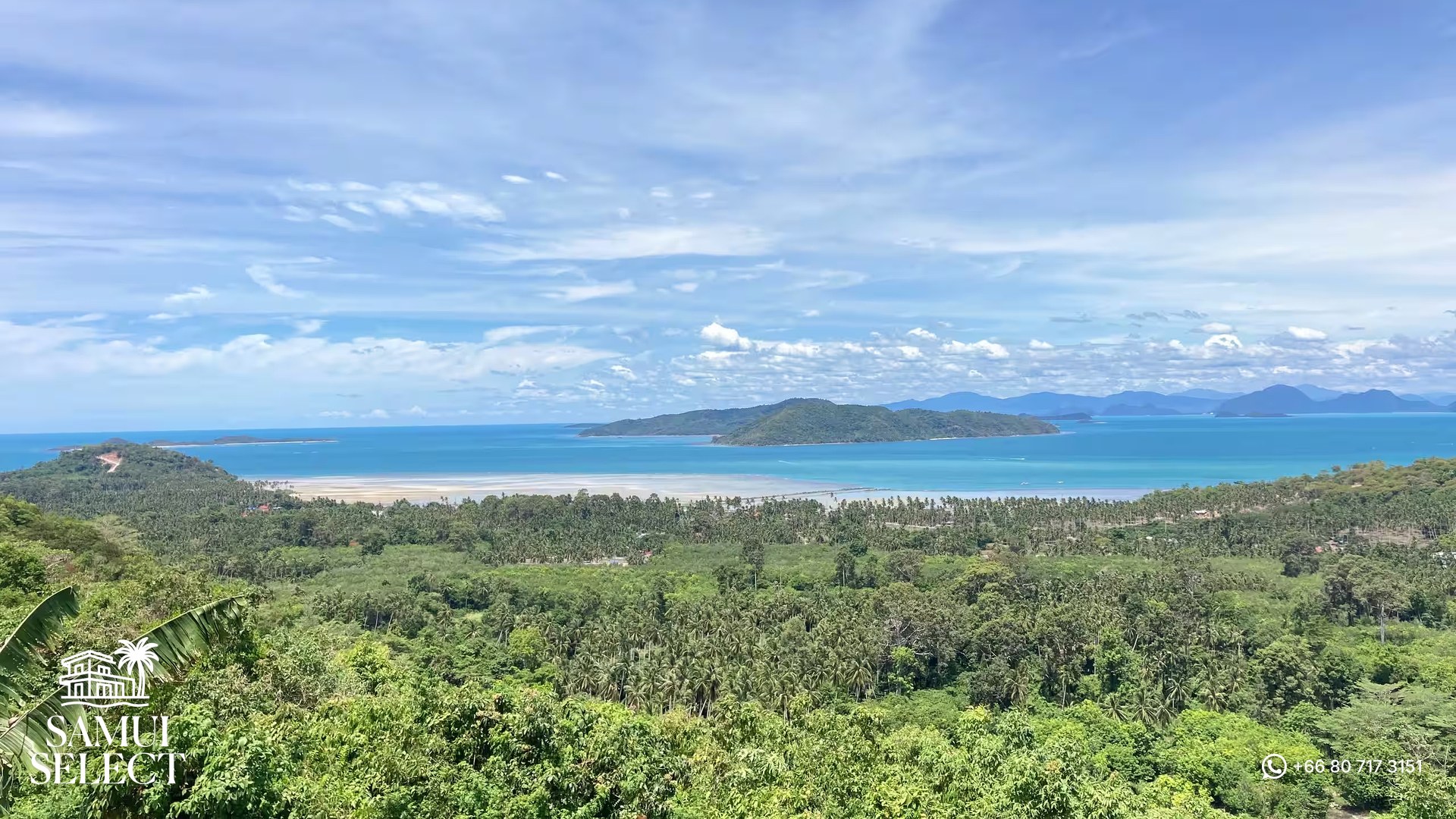 View over the hills to the sea