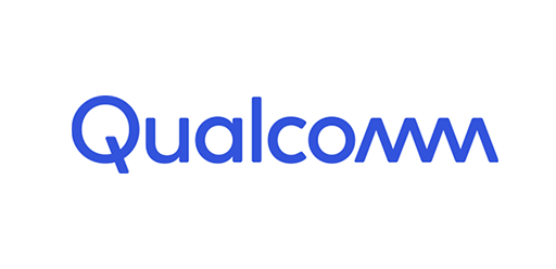 Qualcomm company logo in blue text on a white background.