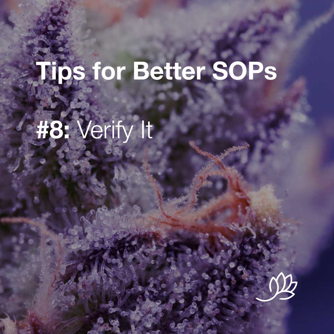 SOP tips - Verification