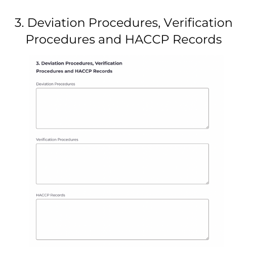 Deviation Procedures, Verification Procedures and HACCP Records