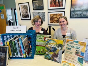 Library Director Brittany Taylor and Assistant Director Devon Evans at the 2024 Eco-Expo