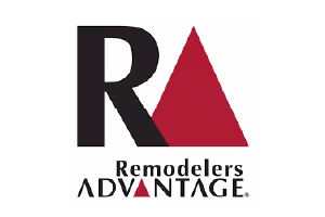 Logo with a black letter R and a red triangle forming the word 'Remodelers Advantage'.