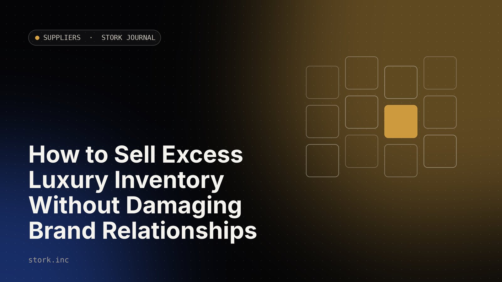 How to sell excess luxury inventory