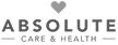 Absolute Care & Health logo with a heart above the letter A.