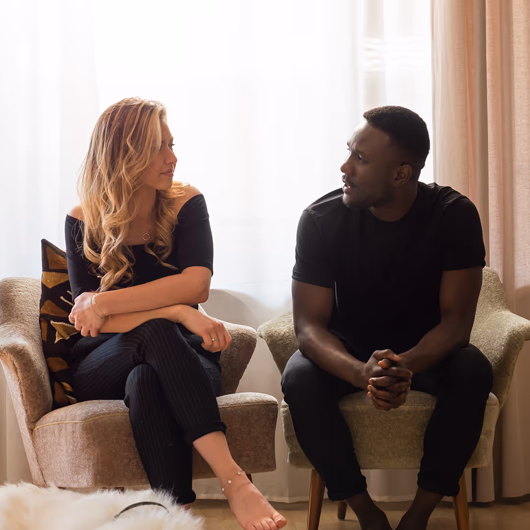 Couple in therapy session