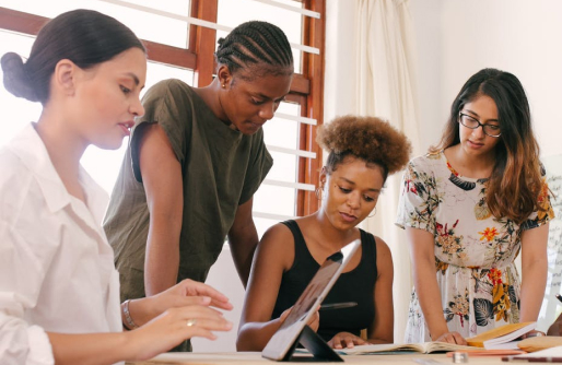 Women having a meeting