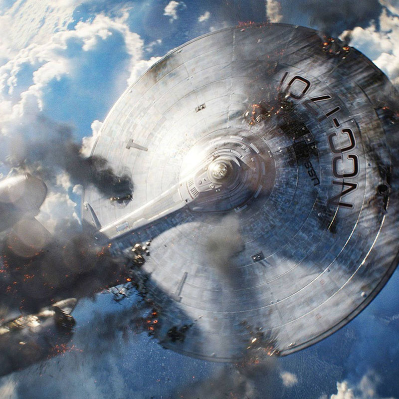 A damaged spaceship