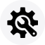 Gear and wrench icon