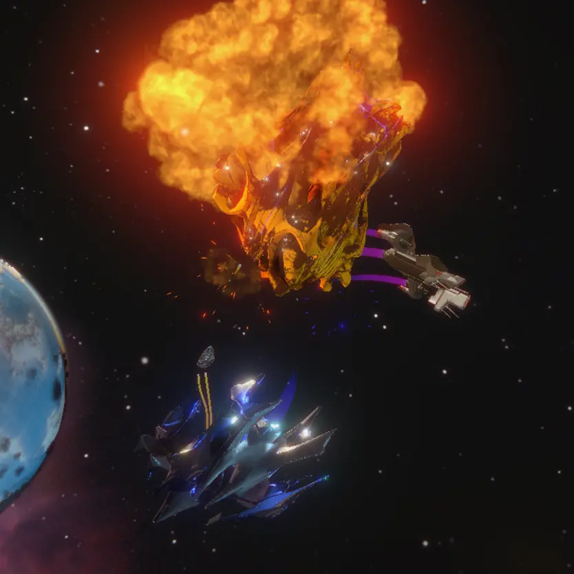 Spaceships in combat
