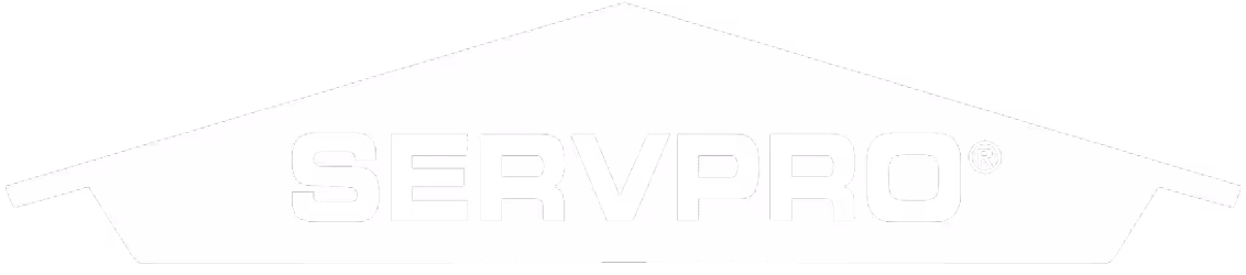 SERVPRO company name inside a stylized house-shaped outline.
