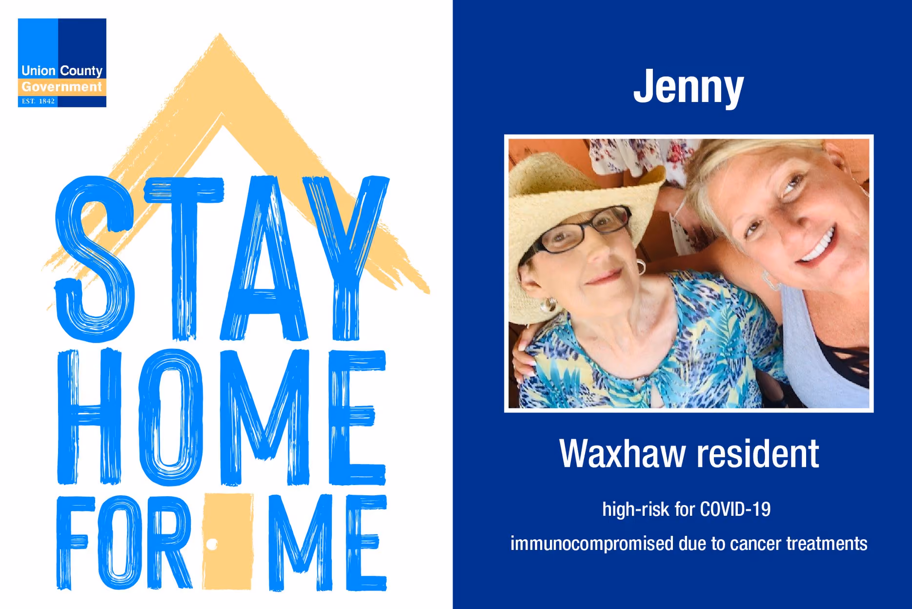 union county social media campaign stay home for me