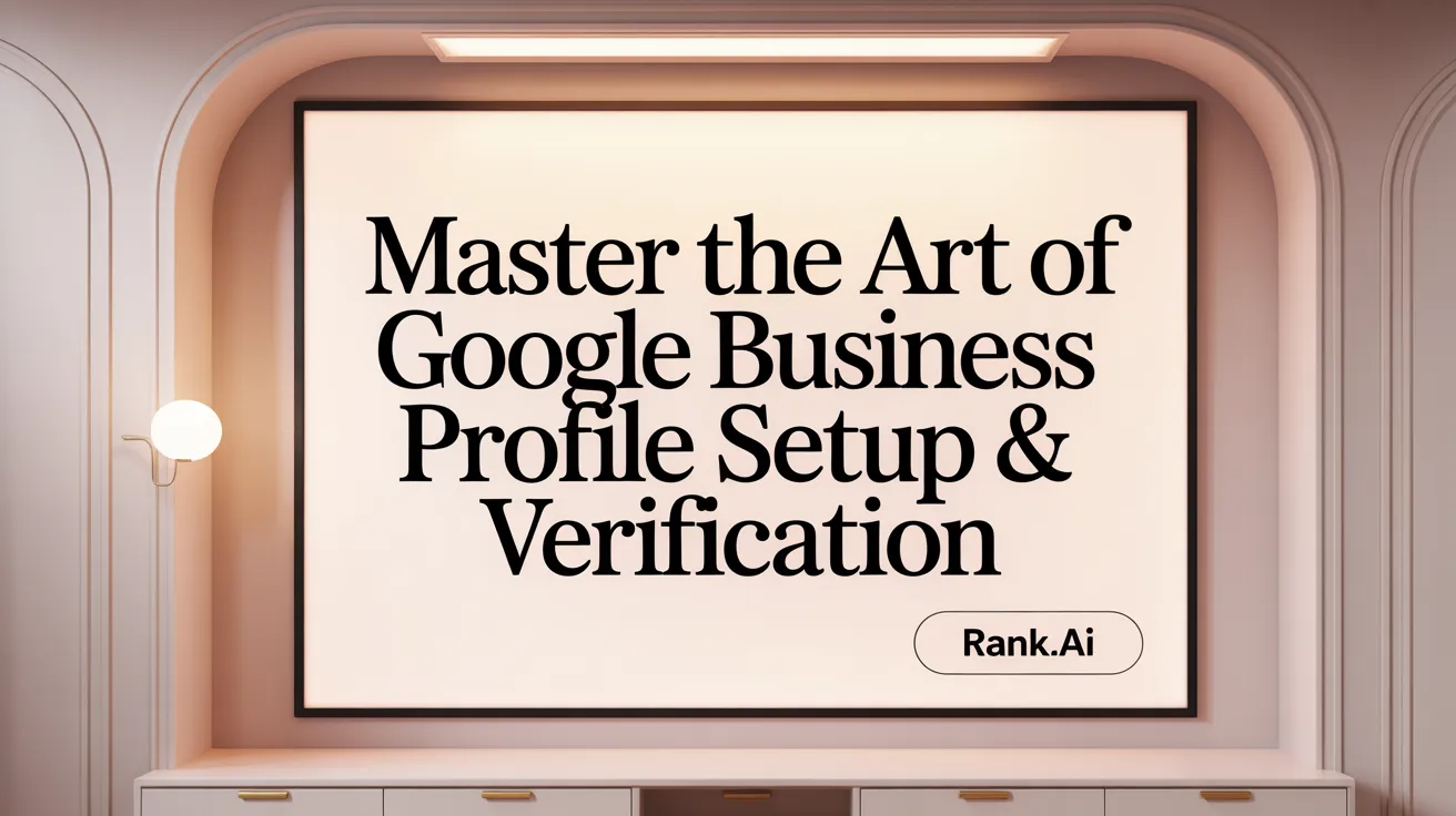Master the Art of Google Business Profile Setup &amp; Verification
