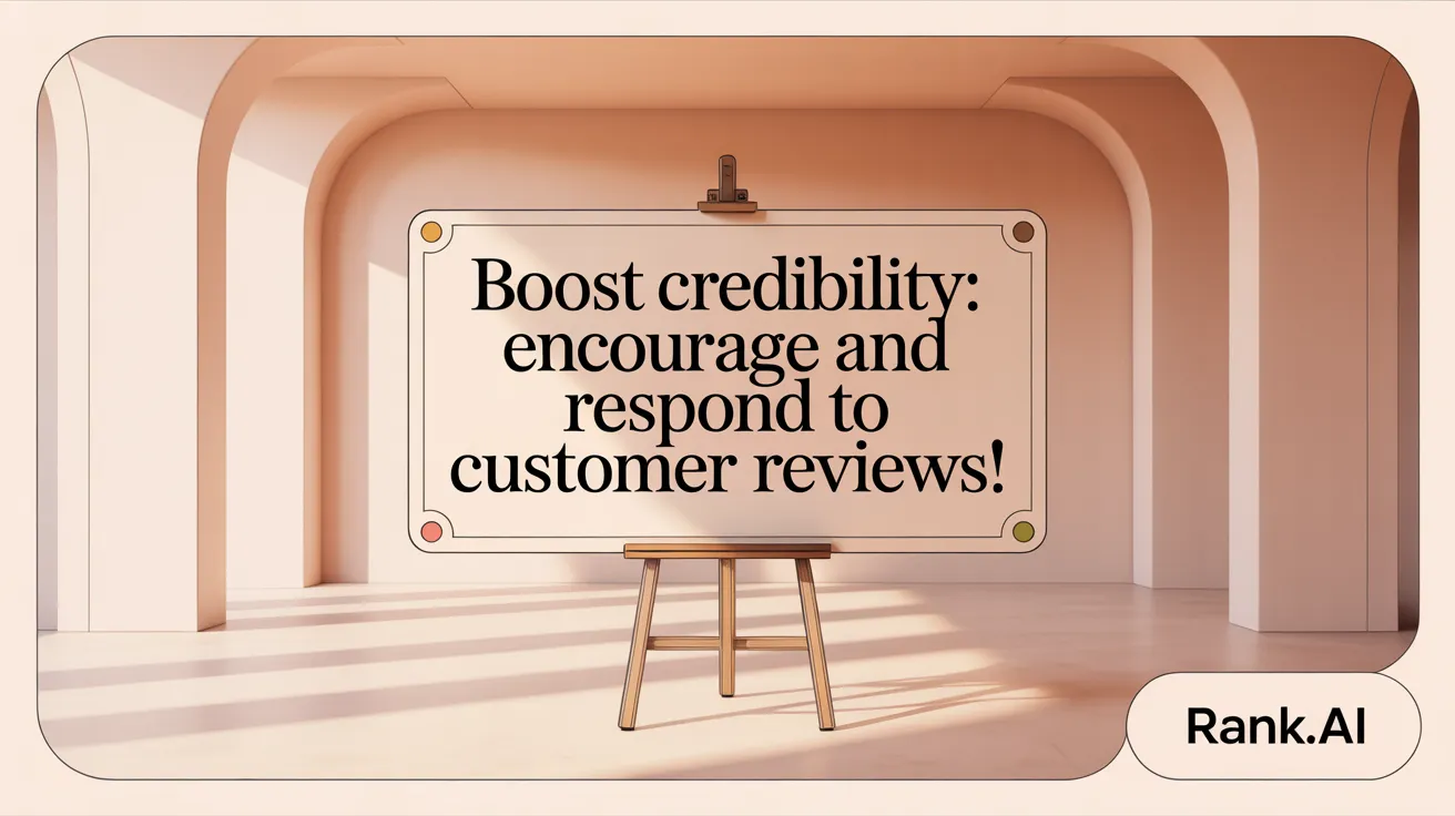 Boost Credibility: Encourage and Respond to Customer Reviews!