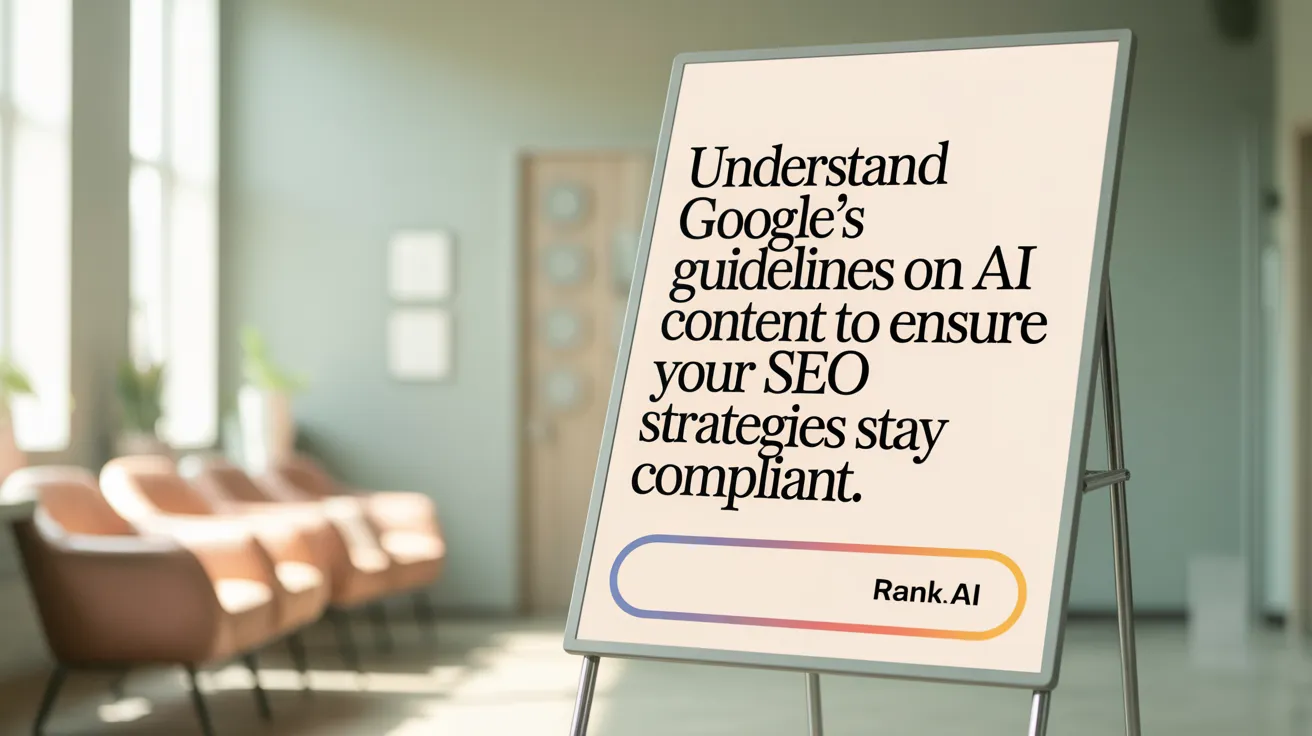 Understand Google's guidelines on AI content to ensure your SEO strategies stay compliant.