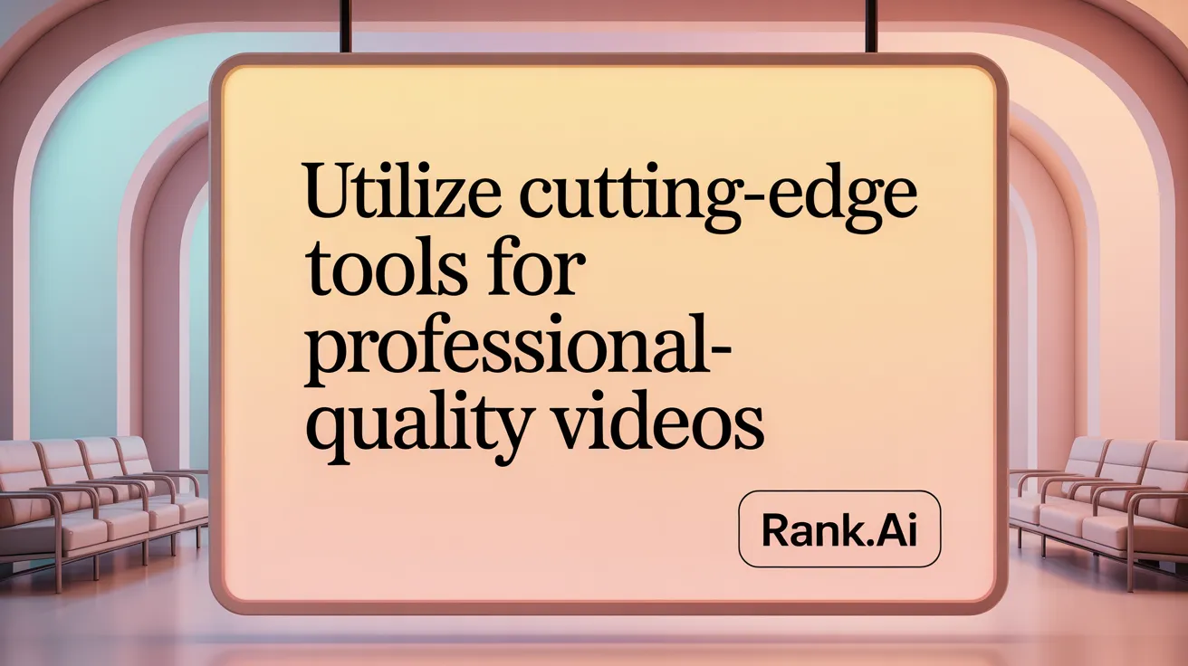 Utilize Cutting-Edge Tools for Professional-Quality Videos