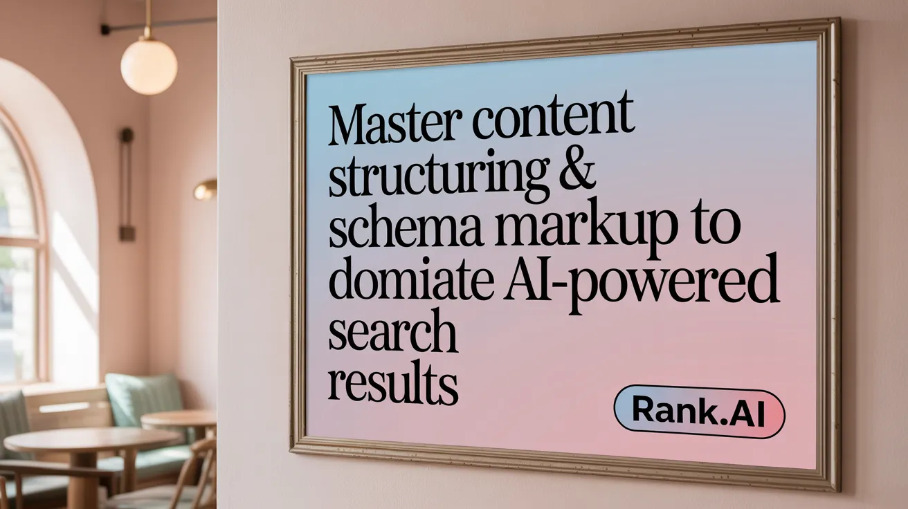 Master Content Structuring &amp; Schema Markup to Dominate AI-Powered Search Results