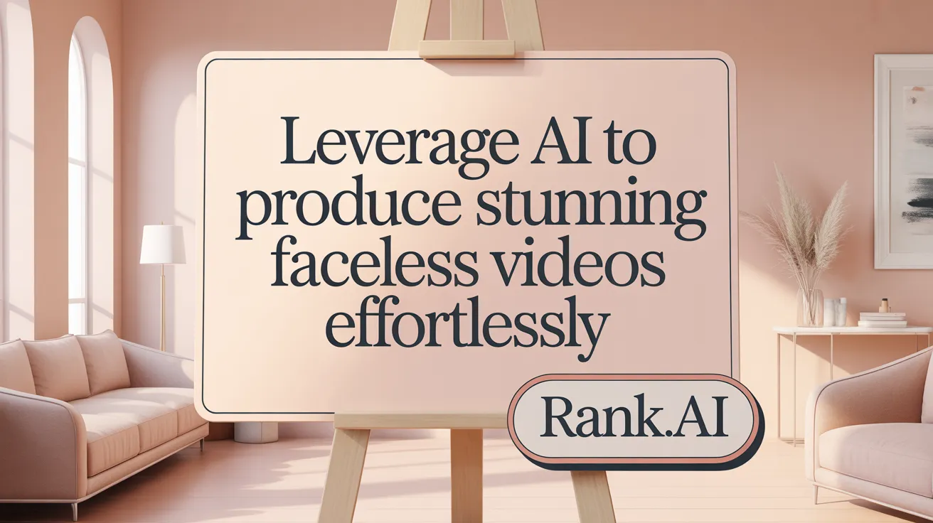 Leverage AI to Produce Stunning Faceless Videos Effortlessly