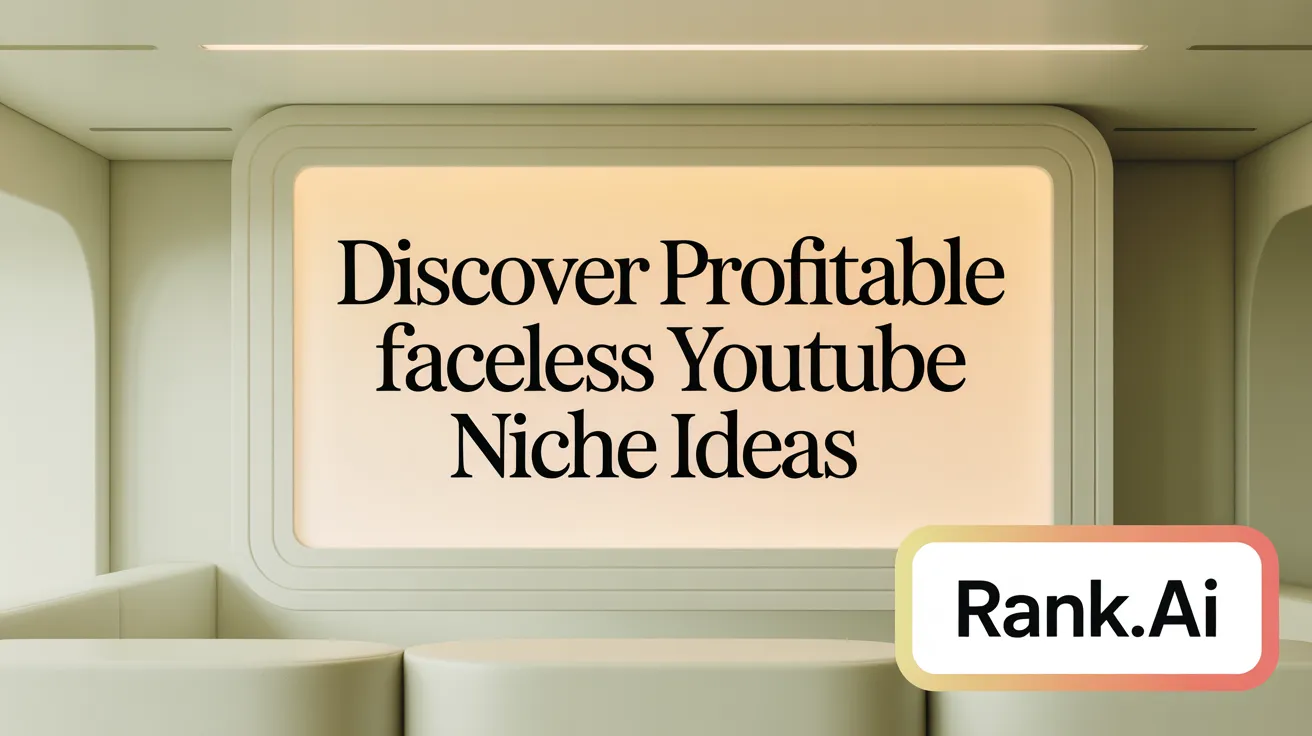 Discover Profitable Faceless YouTube Niche Ideas