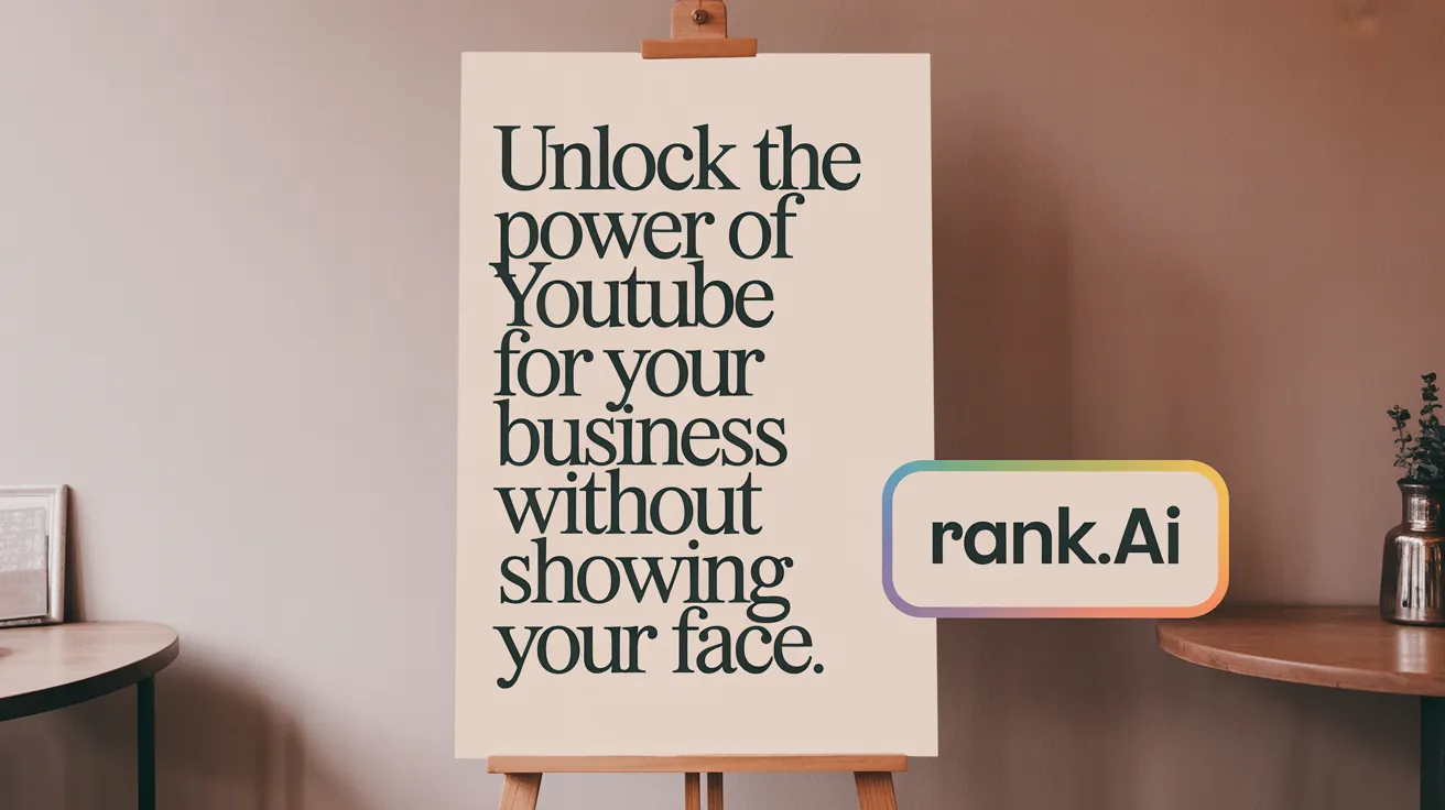 Unlock the Power of YouTube for Your Business Without Showing Your Face