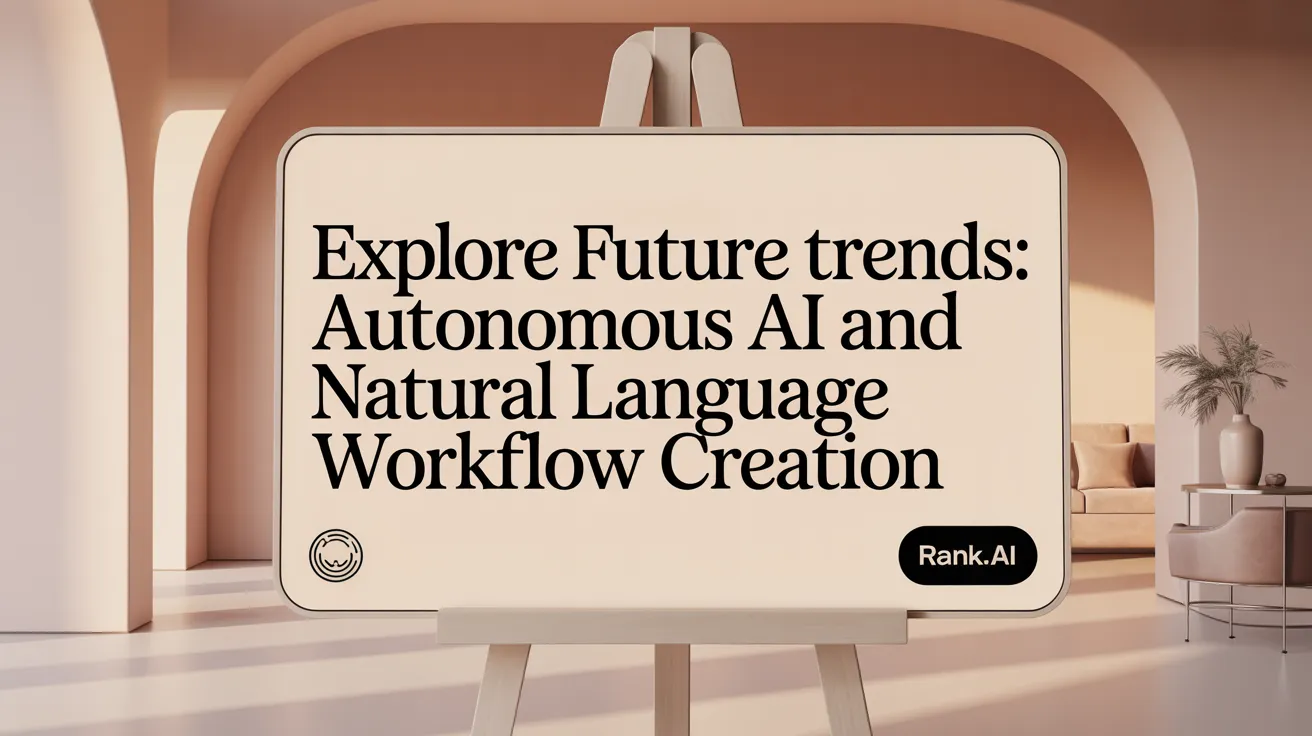 Explore Future Trends: Autonomous AI and Natural Language Workflow Creation