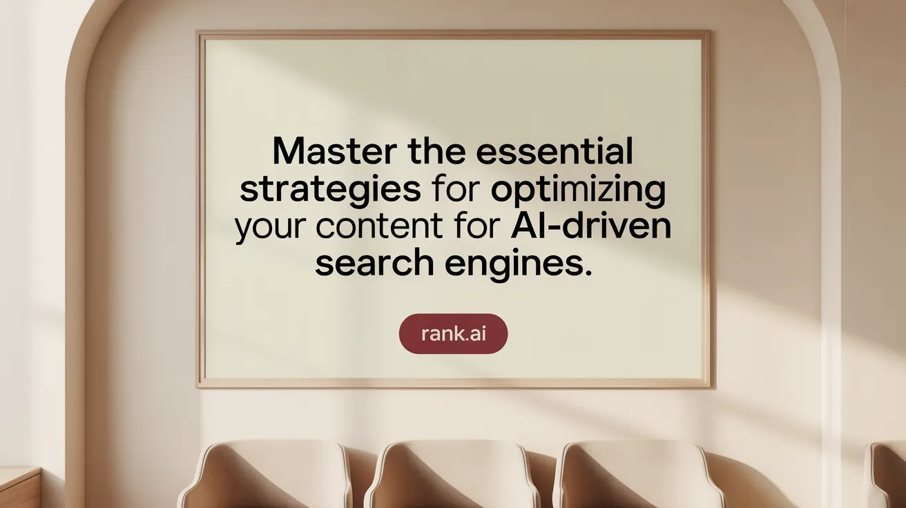 Master the essential strategies for optimizing your content for AI-driven search engines.