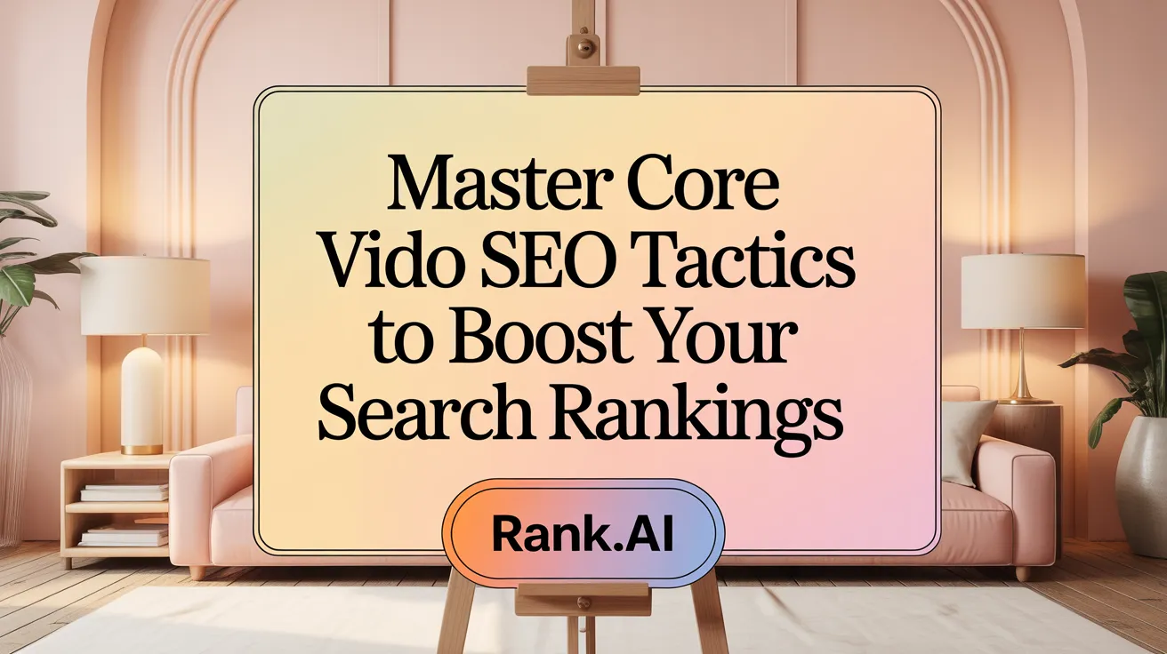 Master Core Video SEO Tactics to Boost Your Search Rankings