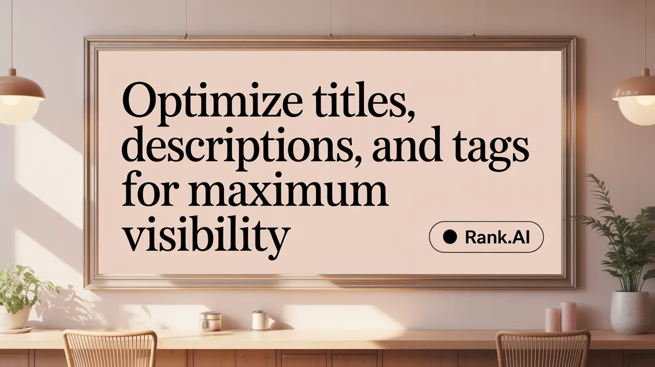 Optimize Titles, Descriptions, and Tags for Maximum Visibility