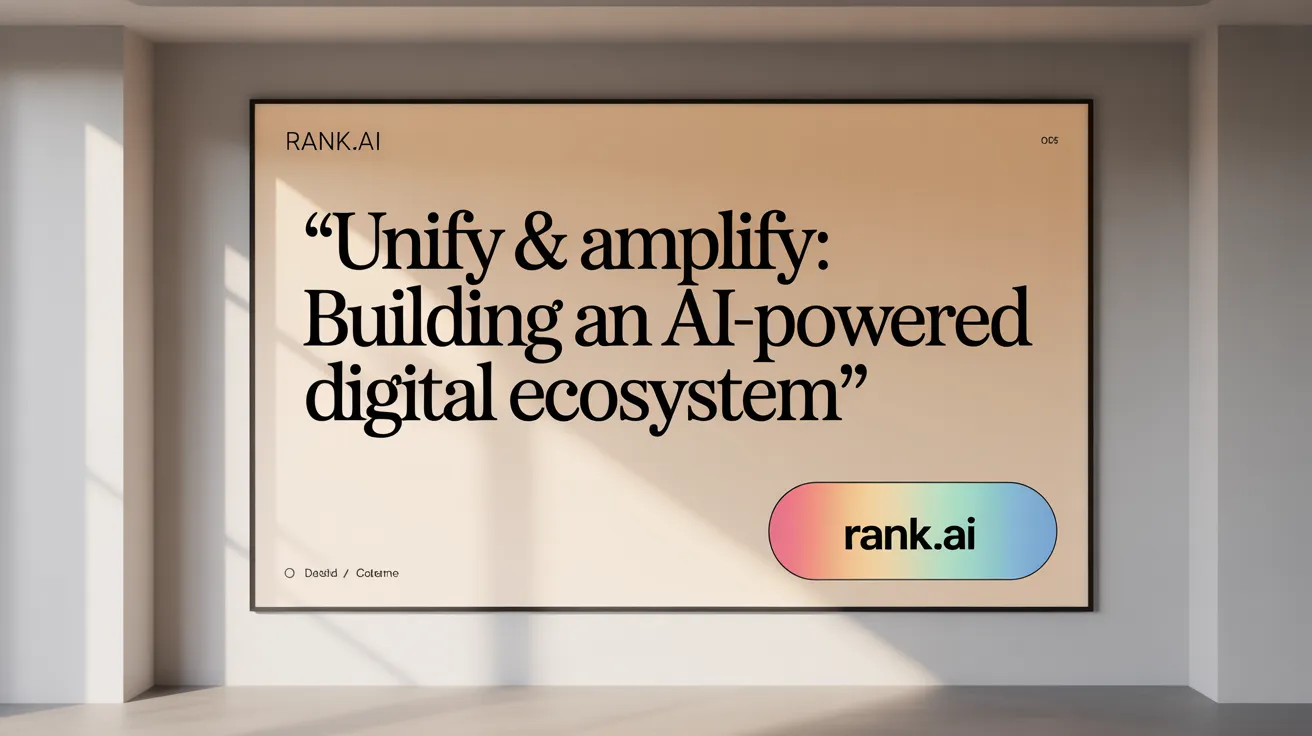 Unify &amp; Amplify: Building an AI-Powered Digital Ecosystem