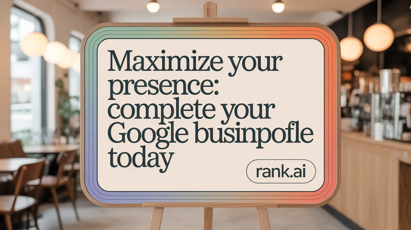 Maximize Your Presence: Complete Your Google Business Profile Today