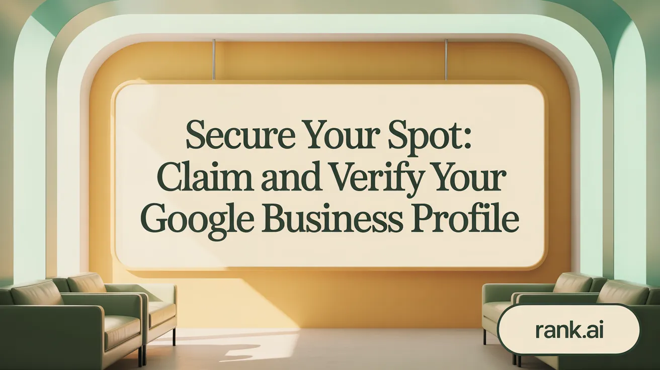 Secure Your Spot: Claim and Verify Your Google Business Profile