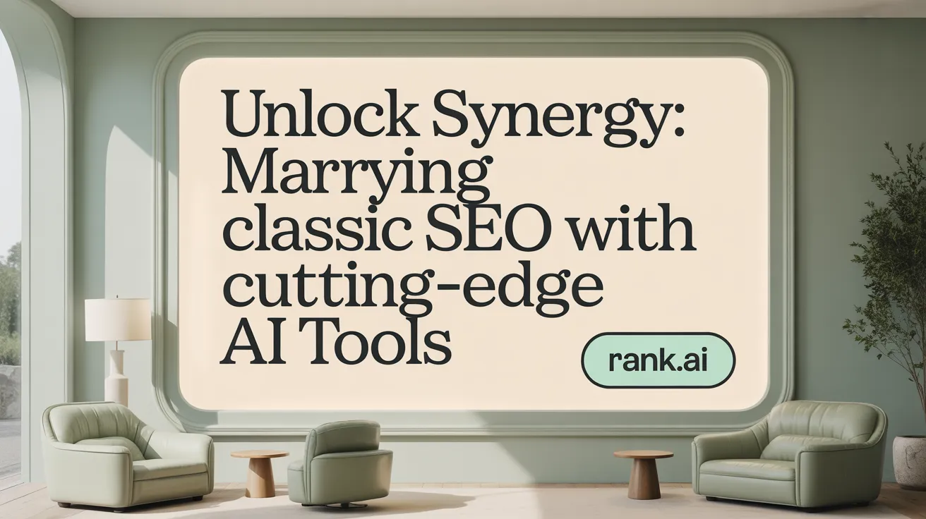 Unlock Synergy: Marrying Classic SEO with Cutting-Edge AI Tools