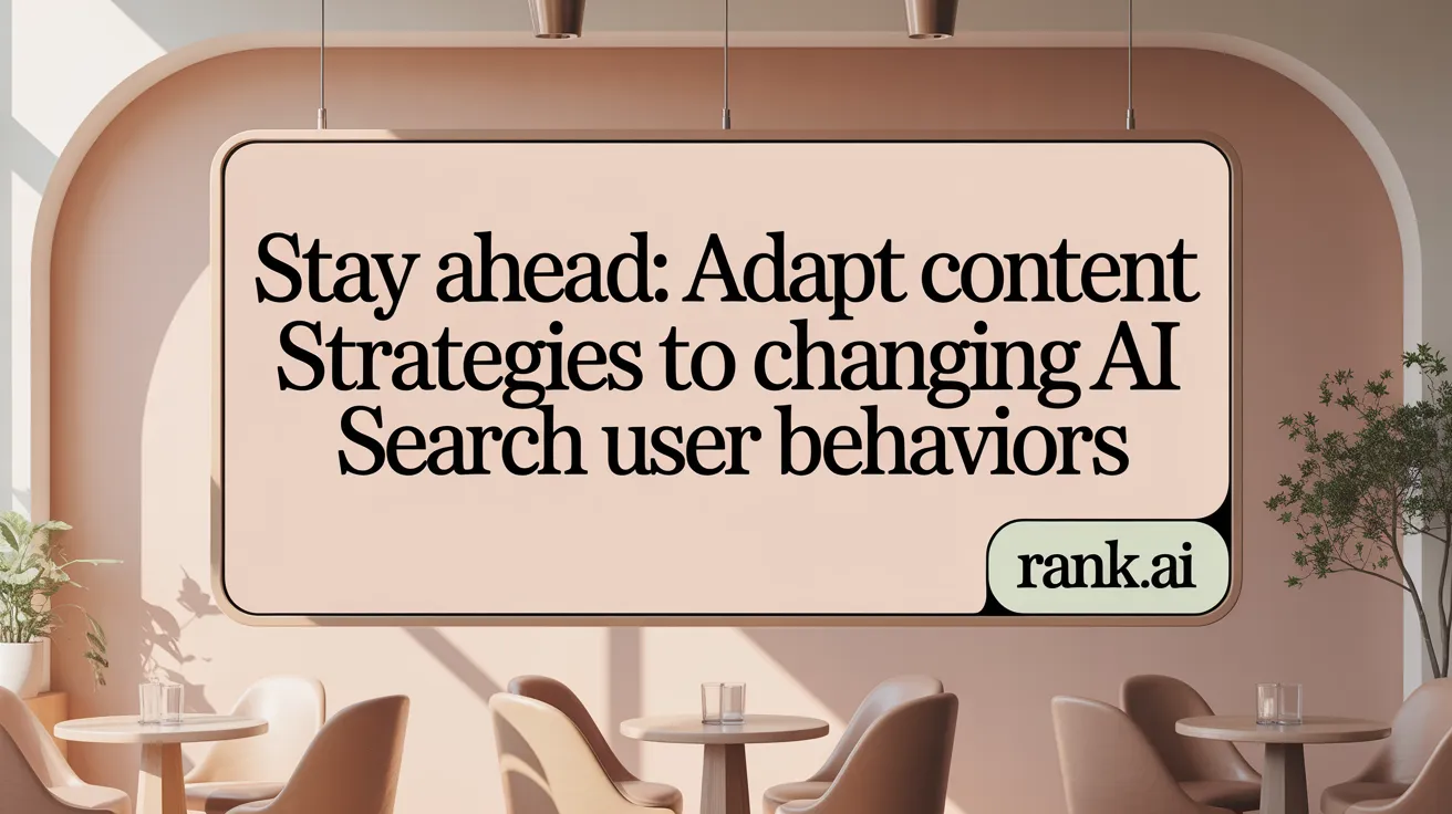 Stay Ahead: Adapt Content Strategies to Changing AI Search User Behaviors