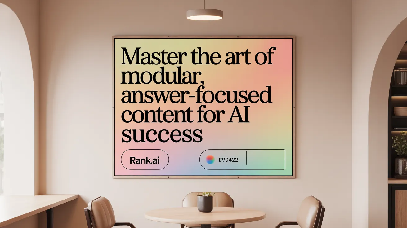 Master the Art of Modular, Answer-Focused Content for AI Success