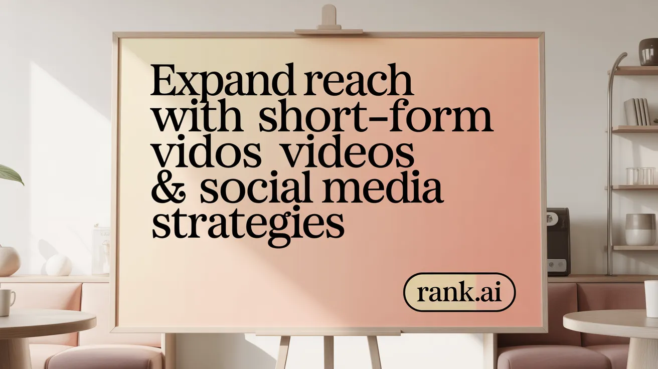 Expand Reach with Short-Form Videos &amp; Social Media Strategies