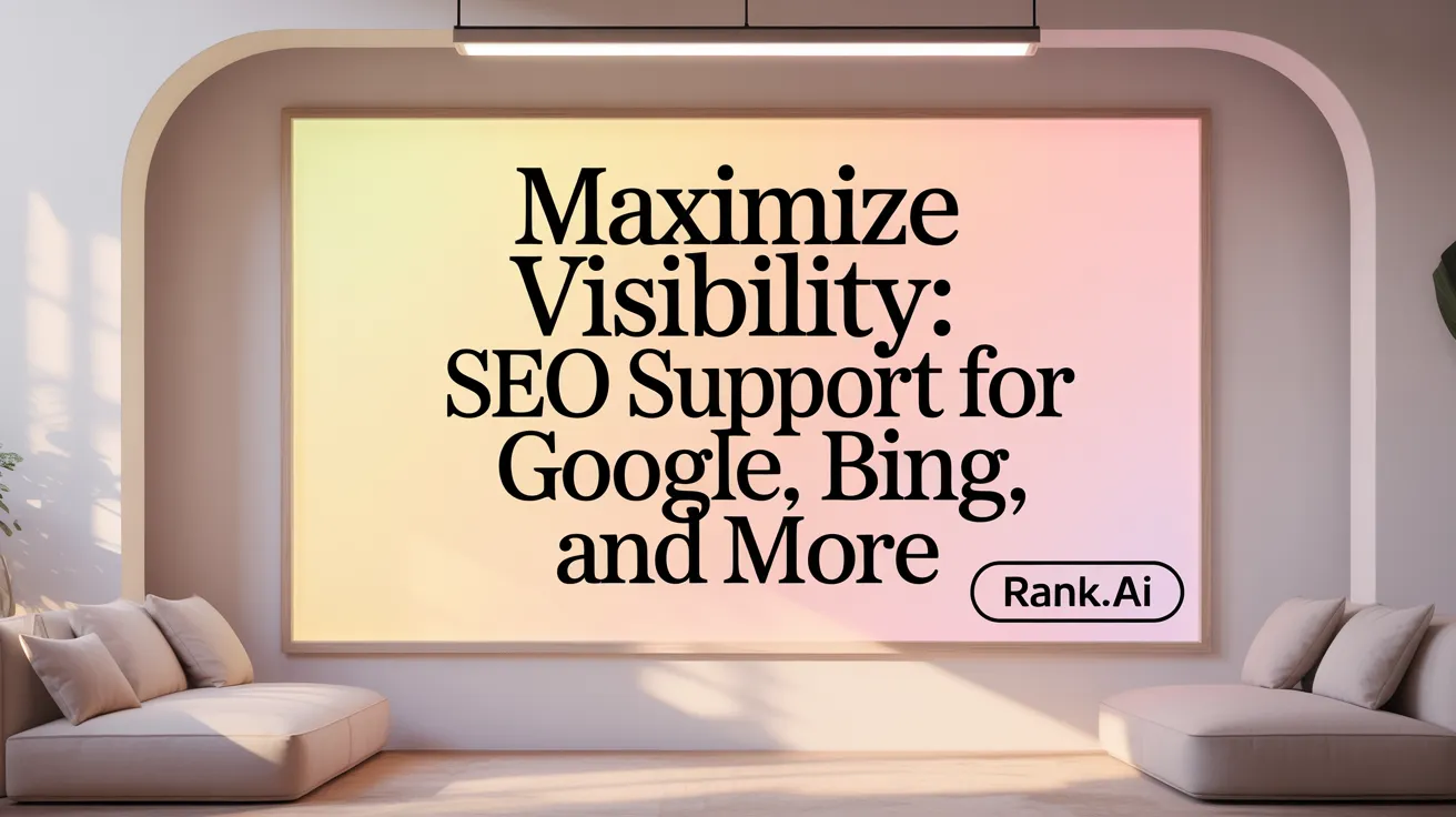 Maximize Visibility: SEO Support for Google, Bing, and More