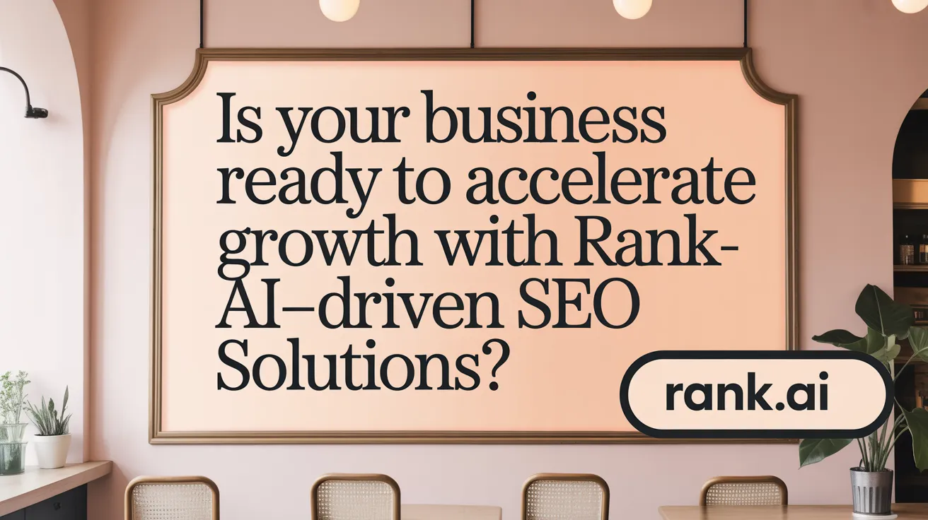 Is Your Business Ready to Accelerate Growth with Rank.ai’s AI-Driven SEO Solutions?