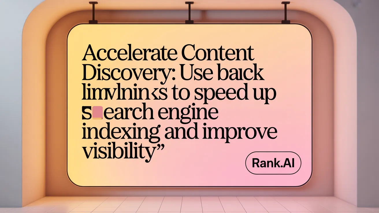Accelerate Content Discovery: Use Backlinks to Speed Up Search Engine Indexing and Improve Visibility