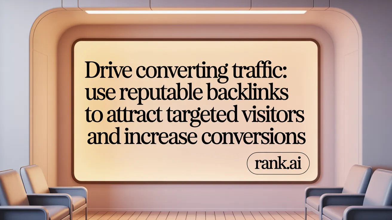 Drive Converting Traffic: Use Reputable Backlinks to Attract Targeted Visitors and Increase Conversions