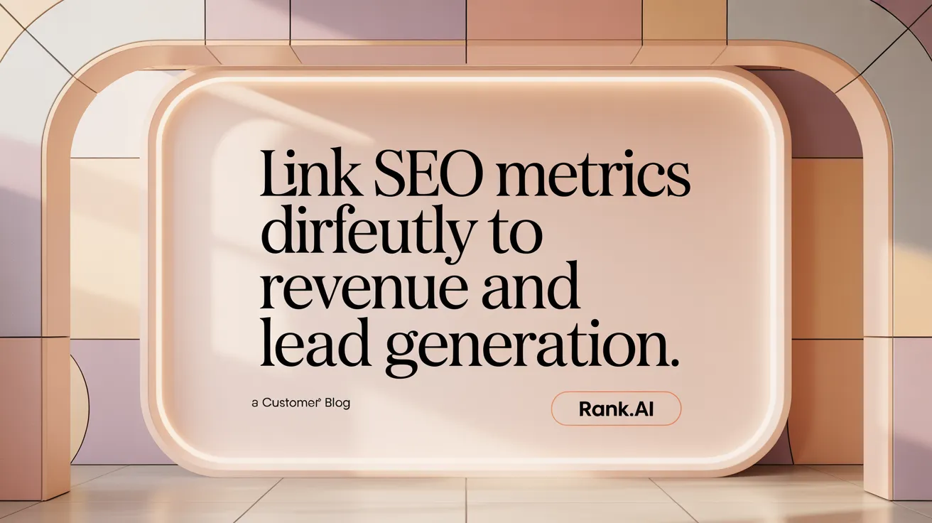 Link SEO Metrics Directly to Revenue and Lead Generation