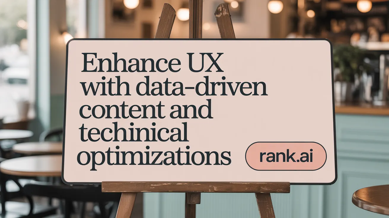 Enhance UX with Data-Driven Content and Technical Optimizations