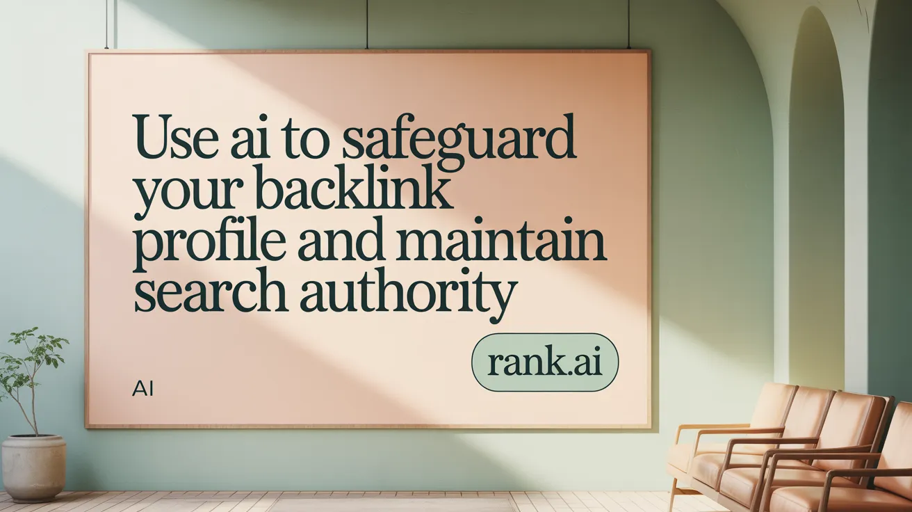 Use AI to Safeguard Your Backlink Profile and Maintain Search Authority