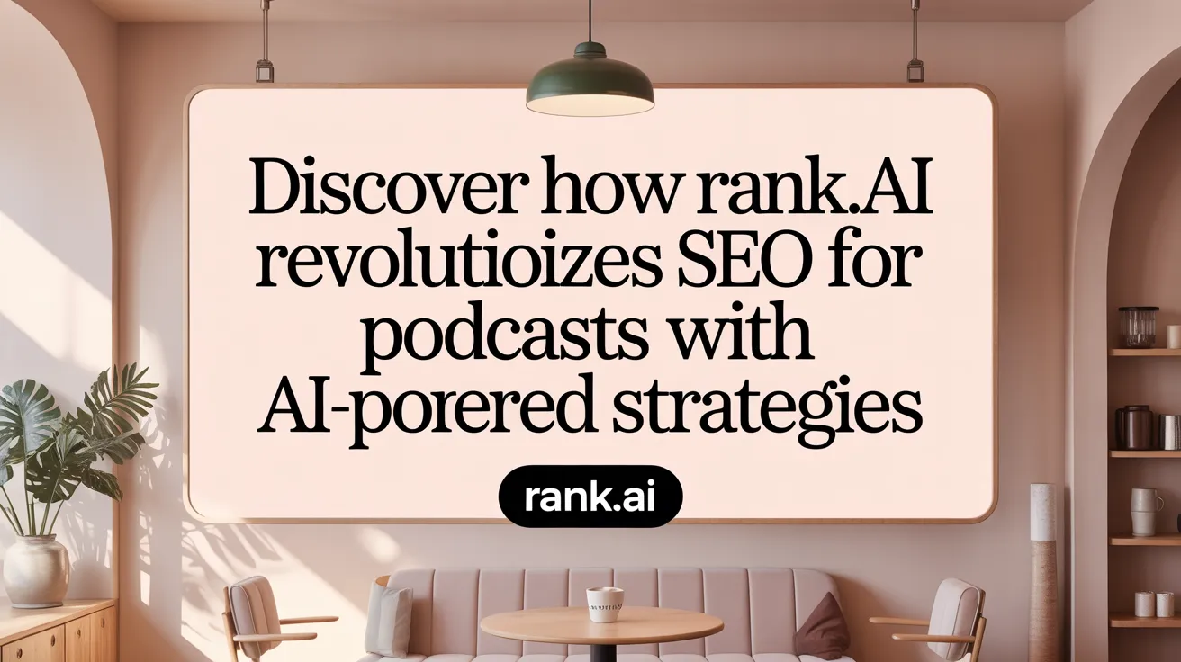 Discover how Rank.ai revolutionizes SEO for podcasts with AI-powered strategies.