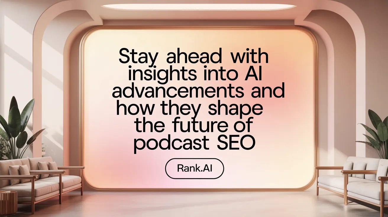 Stay ahead with insights into AI advancements and how they shape the future of podcast SEO.